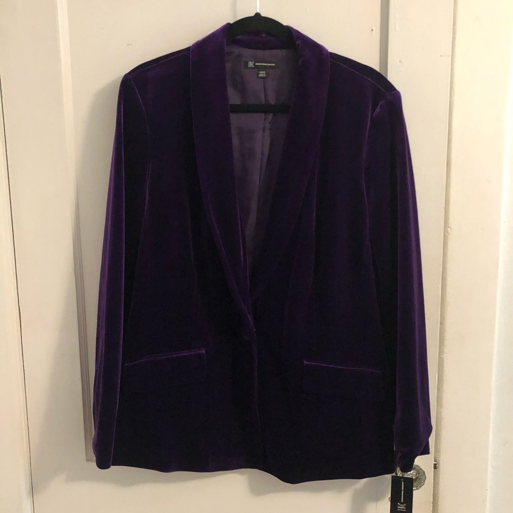 INC Purple Velvet Blazor